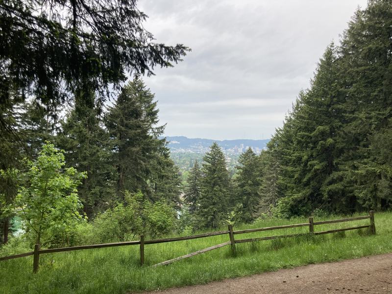 View of city from top of Mt. Tabor Park