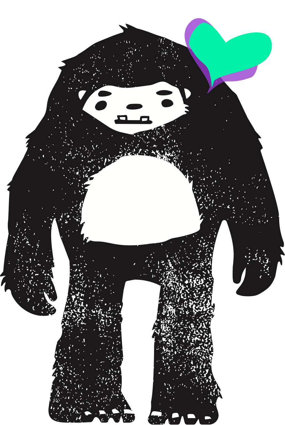 Ollie the sasquatch, who loves you